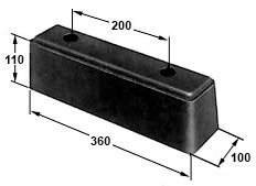 BUTOIR C/C 350 A 100 A 105 MM
