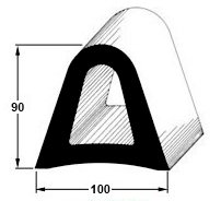 PROFIL BUTOIR DELTA C/C 100X90MM A 2600MM