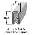 PINCE PVC ARME NOIR TOLE 2.5 A 4.5 (RL50M)