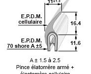 PROFIL ARME NOIR P.TOLE 1.5 A 2.5MM(RL.50M)