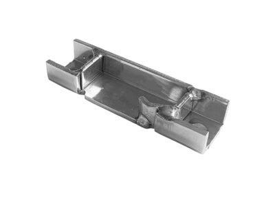 GÂCHE<BR>droite, à encastrer ø 15 et 16 mm