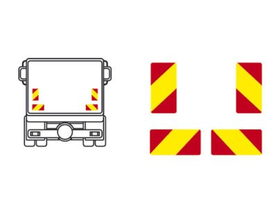 PLAQUES ALUMINIUM POUR PORTEURS 285 x 132 mm, 4 jeux